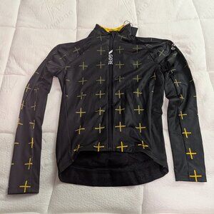 🚲 Gorewear C5 Thermo Cycling Jersey Men S Long Sleeve Black Yellow NWT ✨